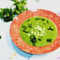 Chilled cucumber herb soup