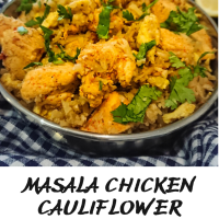Masala chicken cauliflower rice